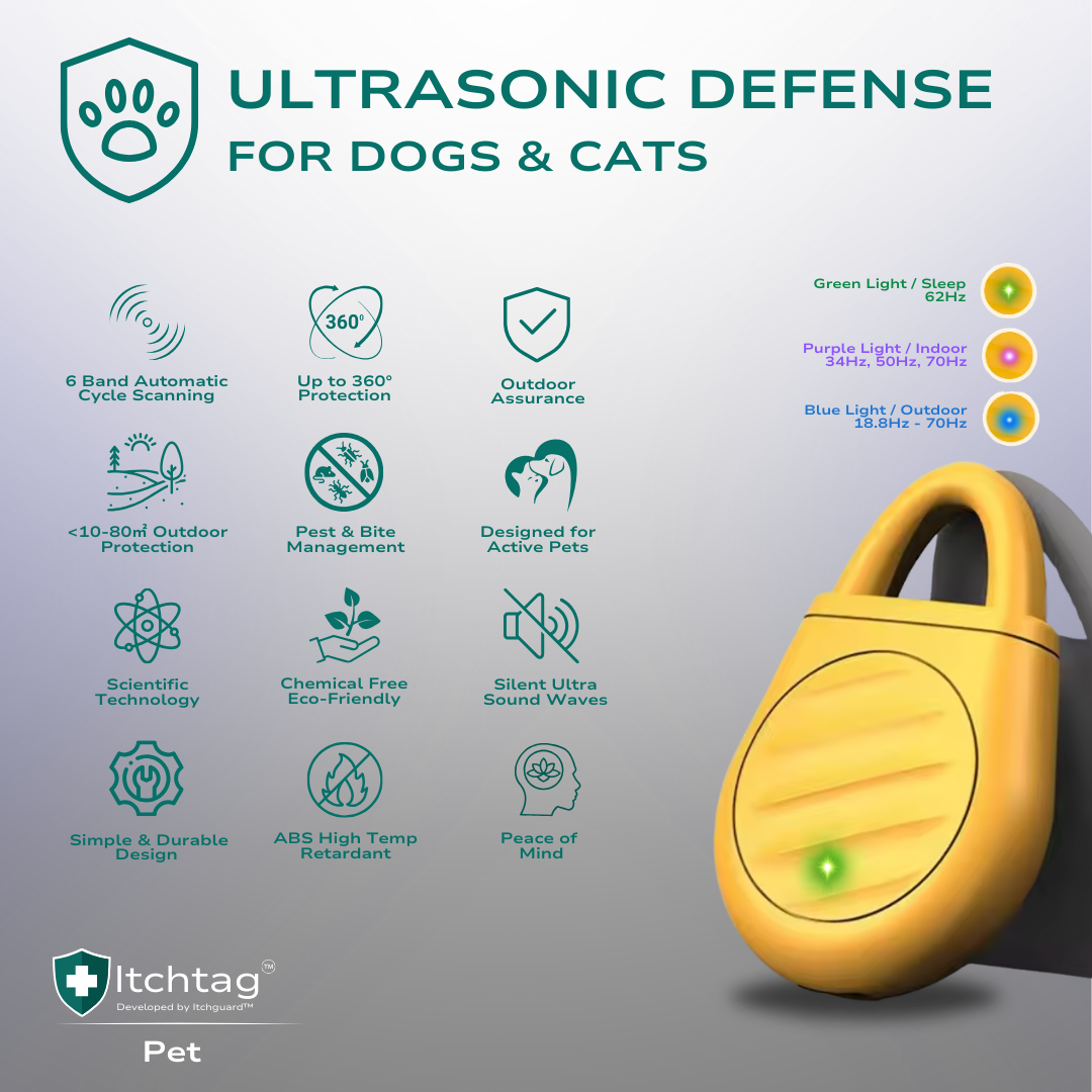 Itchtag™ Pet - Ultrasonic Pest Guard